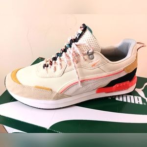 Puma Cream and Orange Sneakers - Men’s 11 - They run Small